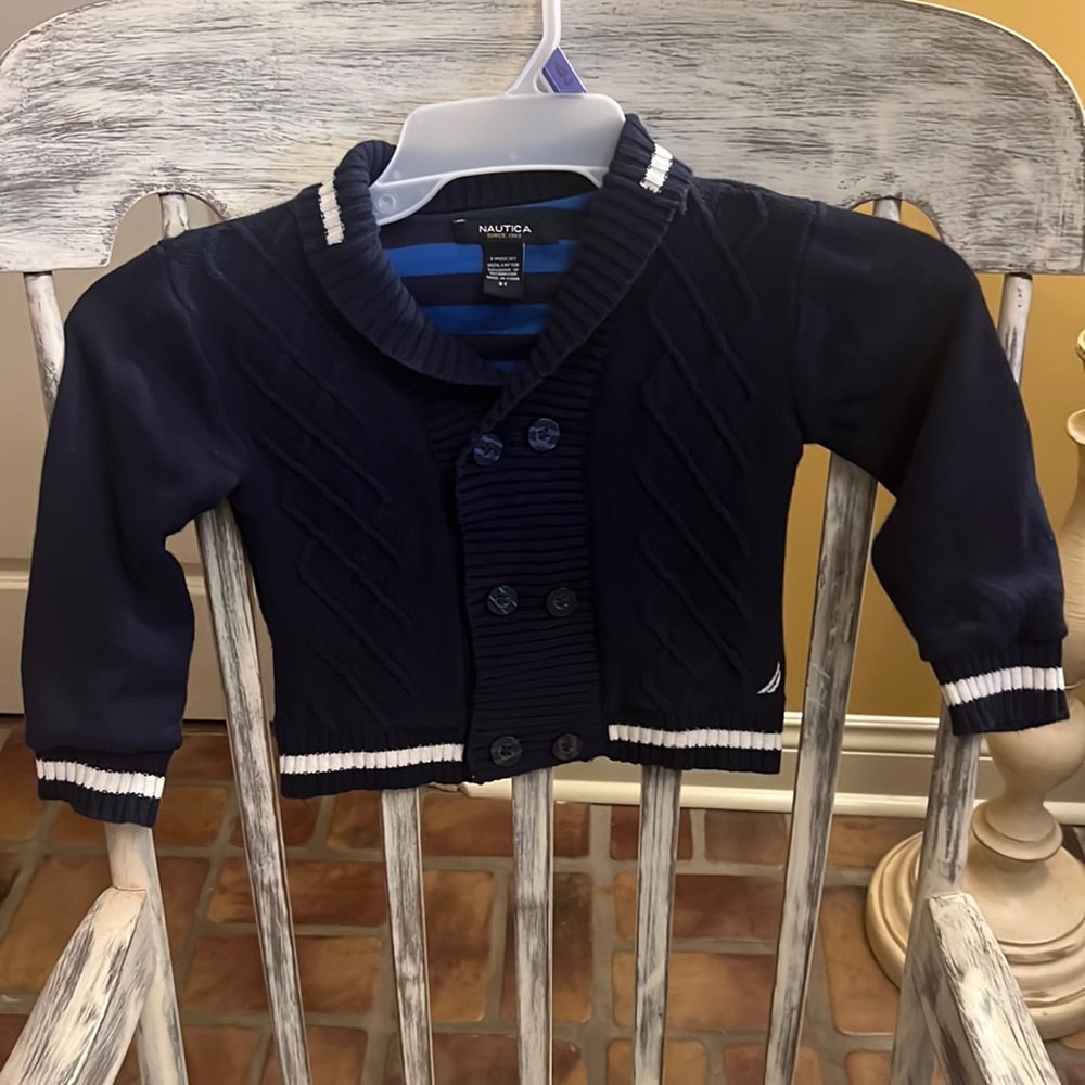 NWOT Toddler boy double breasted Nautica brand cardigan.